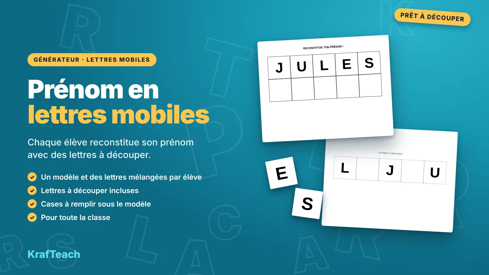 Les lettres mobiles
