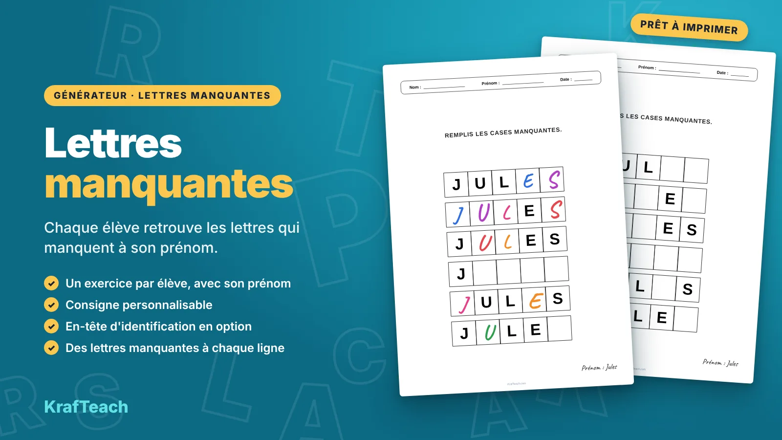 Lettres Manquantes