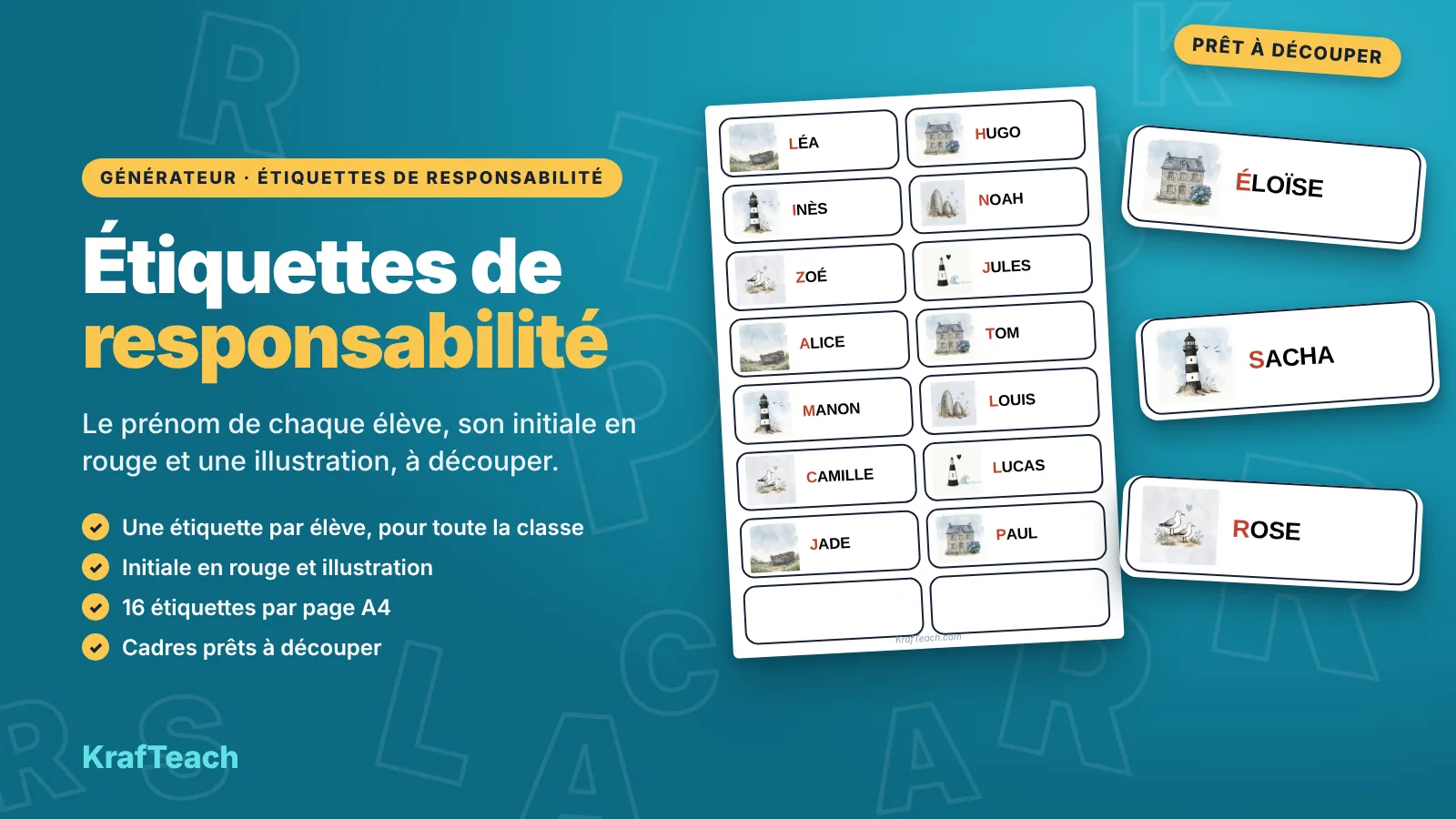 Étiquettes de responsabilités