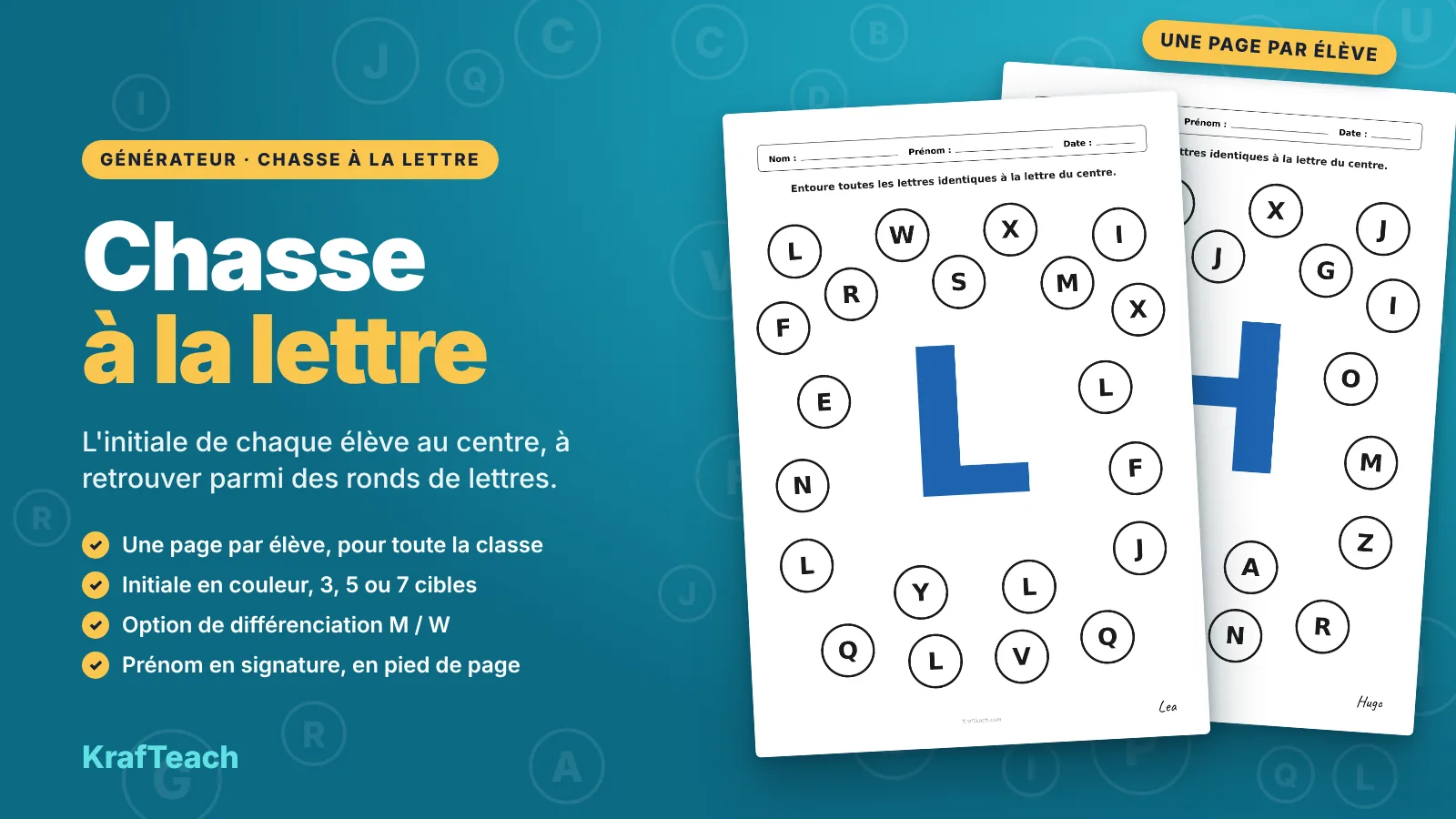 Chasse à la lettre
