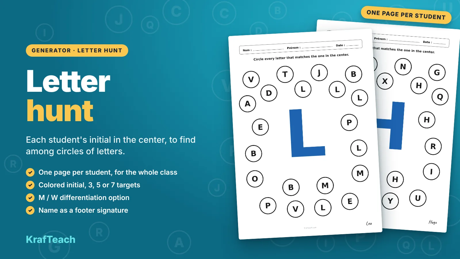 Letter hunt