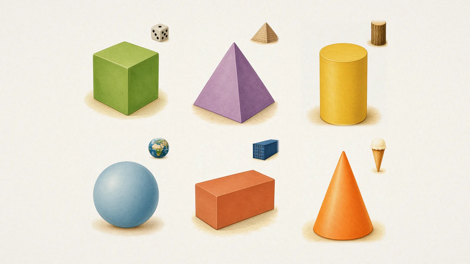 Printable 3D Shapes Flashcards – Preschool & Elementary